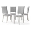 Furniture of America Fagan Fabric Upholstered Side Chairs in Gray (Set of 4)