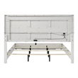 Furniture of America Quince Solid Wood King Bed with LED Headboard in White