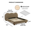 Furniture of America Lunaria Velvet Camel-Back Headboard King Bed in Brown