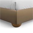 Furniture of America Lunaria Velvet Camel-Back Headboard King Bed in Brown