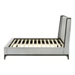 Furniture of America Sylvester Fabric Wingback Design Queen Platform Bed in Gray