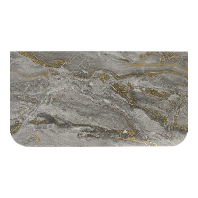 Furniture of America Bruna Solid Wood 5-Drawer Chest with LED in Light Gray