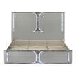 Furniture of America Bruna Solid Wood Queen Platform Bed with LED in Light Gray