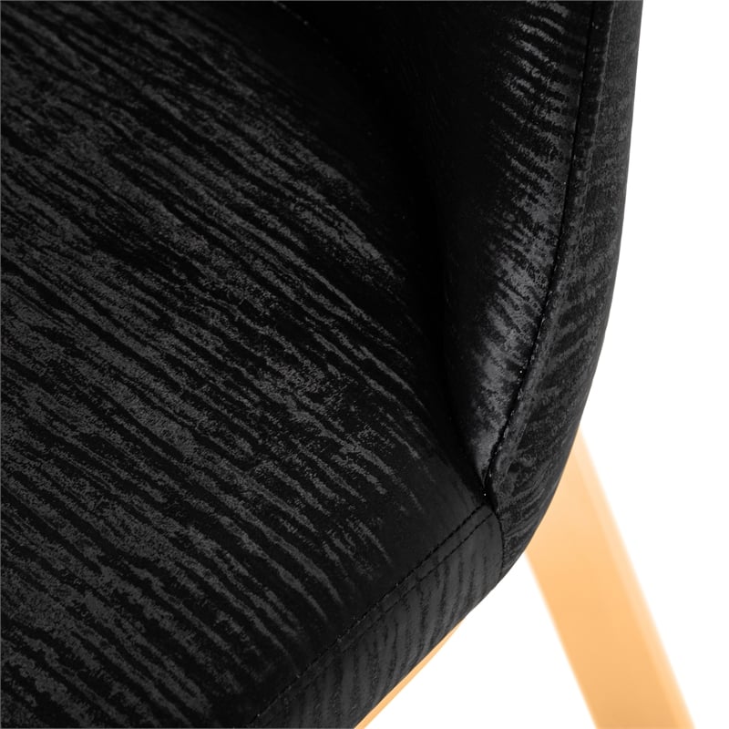 Furniture of America Balast Faux Leather Side Chairs in Black (Set of 2)