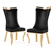 Furniture of America Balast Faux Leather Side Chairs in Black (Set of 2)