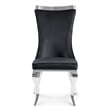 Furniture of America Balast Velvet Upholstered Side Chairs in Black (Set of 2)