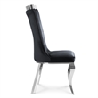 Furniture of America Balast Velvet Upholstered Side Chairs in Black (Set of 2)