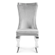 Furniture of America Balast Velvet Upholstered Side Chairs in Gray (Set of 2)