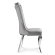 Furniture of America Balast Velvet Upholstered Side Chairs in Gray (Set of 2)
