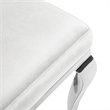 Furniture of America Balast Velvet Upholstered Side Chairs in White (Set of 2)