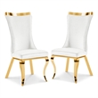Furniture of America Balast Velvet Upholstered Side Chairs in White (Set of 2)