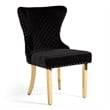 Furniture of America Balast Stainless Steel Side Chairs in Black (Set of 2)