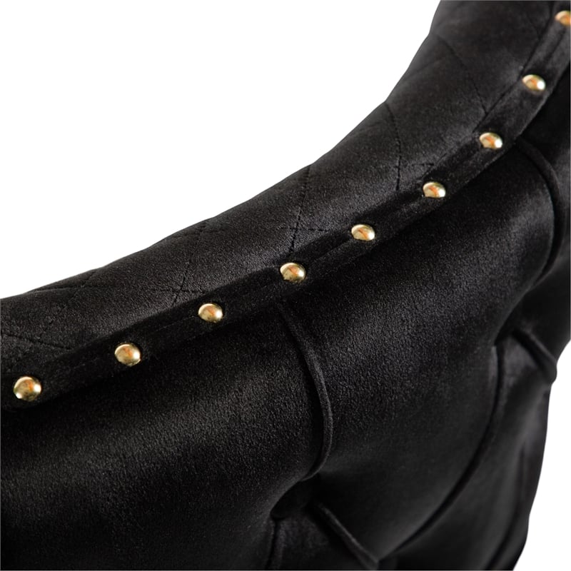 Furniture of America Balast Stainless Steel Side Chairs in Black (Set of 2)