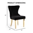Furniture of America Balast Stainless Steel Side Chairs in Black (Set of 2)