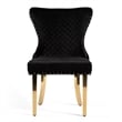 Furniture of America Balast Stainless Steel Side Chairs in Black (Set of 2)