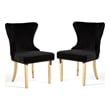 Furniture of America Balast Stainless Steel Side Chairs in Black (Set of 2)