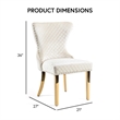 Furniture of America Balast Stainless Steel Side Chairs in White (Set of 2)