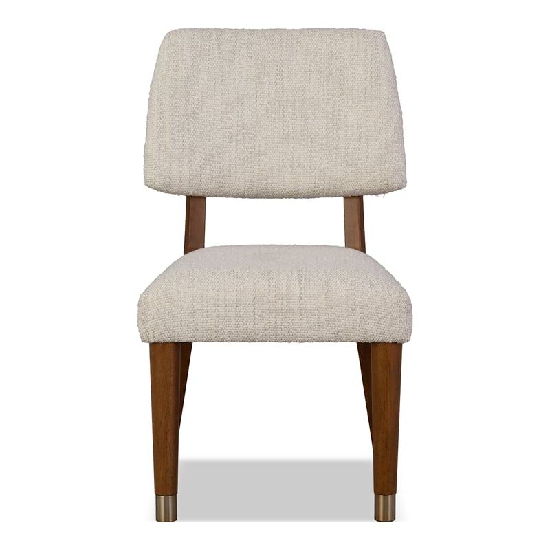 Furniture of America Forma Solid Wood Side Chairs in Walnut (Set of 2)