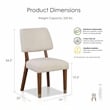 Furniture of America Forma Solid Wood Side Chairs in Walnut (Set of 2)