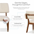 Furniture of America Forma Solid Wood Side Chairs in Walnut (Set of 2)