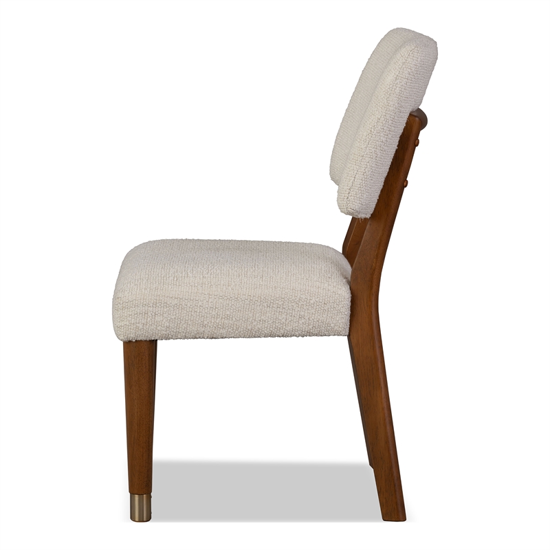 Furniture of America Forma Solid Wood Side Chairs in Walnut (Set of 2)