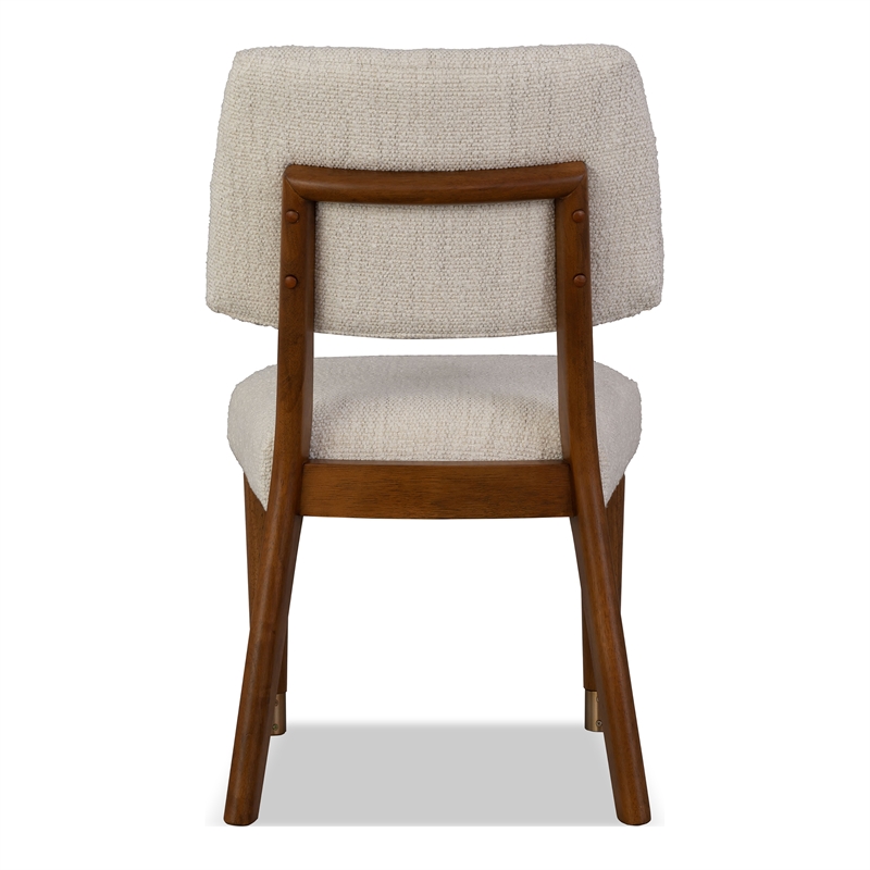 Furniture of America Forma Solid Wood Side Chairs in Walnut (Set of 2)