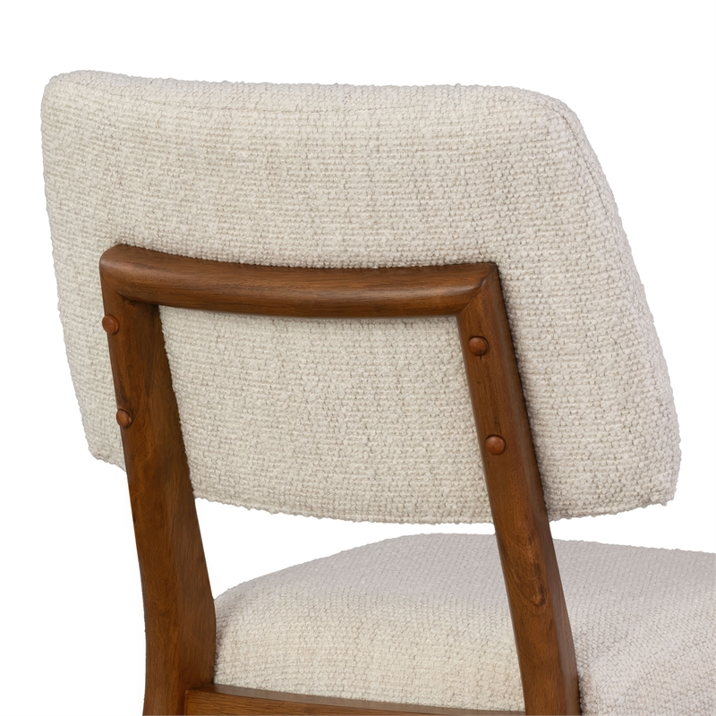 Furniture of America Forma Solid Wood Side Chairs in Walnut (Set of 2)