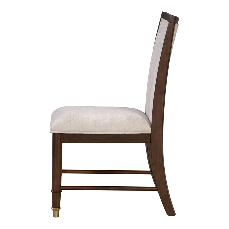 Furniture of America Aiyana Solid Wood Side Chairs in Cherry (Set of 2)