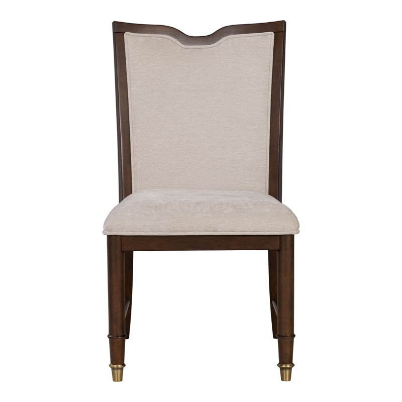 Furniture of America Aiyana Solid Wood Side Chairs in Cherry (Set of 2)