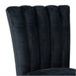 Furniture of America Quira Fabric Channel Tufted Side Chairs in Black (Set of 2)