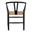 Furniture of America Ulysa Wood Woven Rope Seat Side Chairs in Black (Set of 2)
