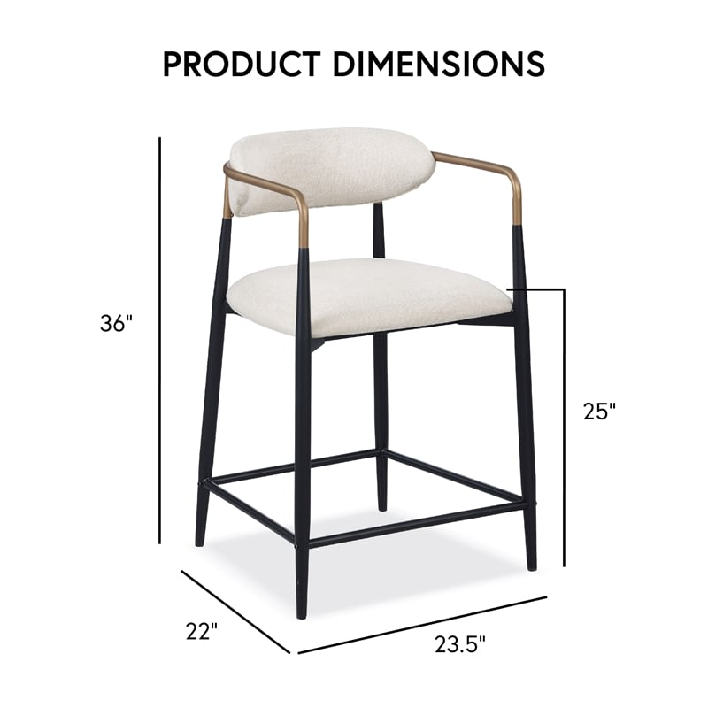 Furniture of America Kinsey Wood Counter Dining Chairs in Black (Set of 2)