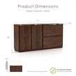 Furniture of America Nazaen Solid Wood Multi-Storage Server in Walnut