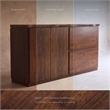 Furniture of America Nazaen Solid Wood Multi-Storage Server in Walnut