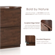 Furniture of America Nazaen Solid Wood Multi-Storage Server in Walnut