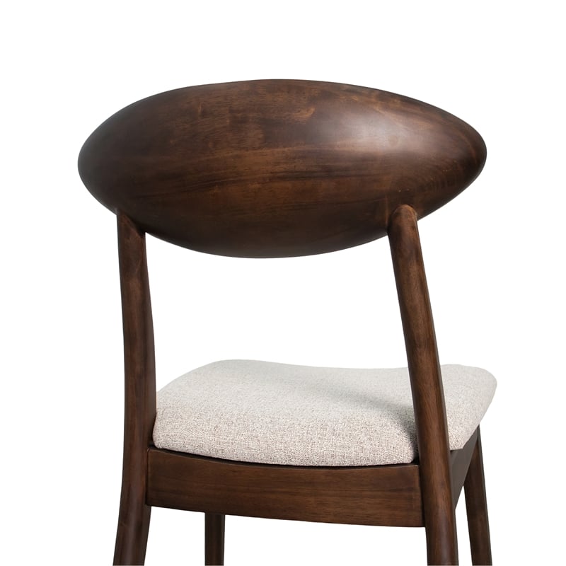 Furniture of America Nazaen Solid Wood 7-Piece Dining Table Set in Walnut