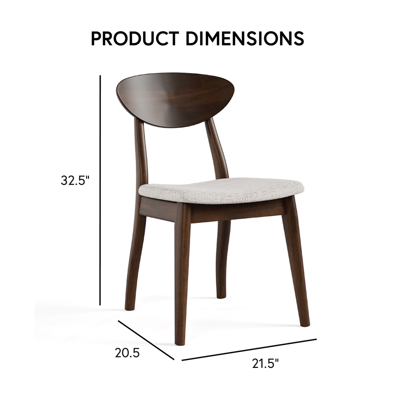 Furniture of America Nazaen Solid Wood 7-Piece Dining Table Set in Walnut