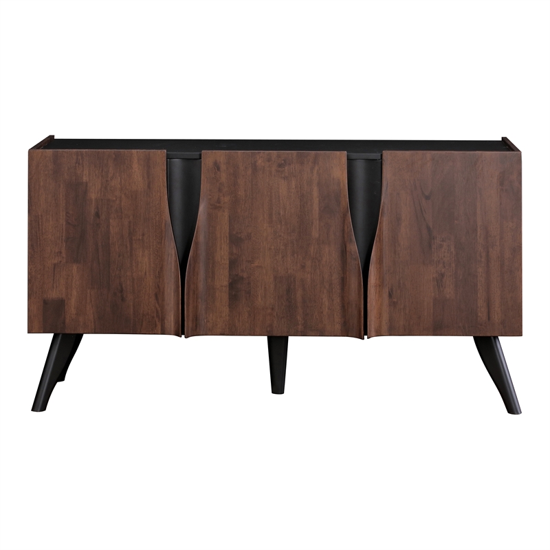 Furniture of America Nazaen Solid Wood Sculpted 62-inch Server in Walnut