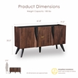 Furniture of America Nazaen Solid Wood Sculpted 62-inch Server in Walnut