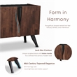 Furniture of America Nazaen Solid Wood Sculpted 62-inch Server in Walnut