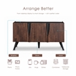 Furniture of America Nazaen Solid Wood Sculpted 62-inch Server in Walnut