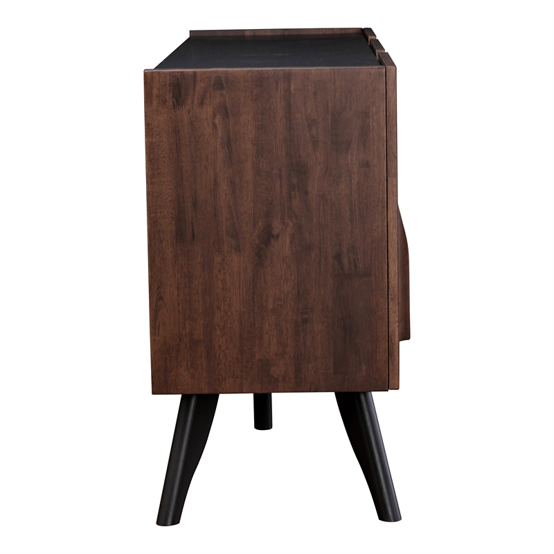 Furniture of America Nazaen Solid Wood Sculpted 62-inch Server in Walnut