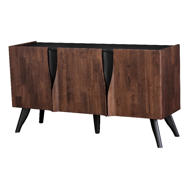 Furniture of America Nazaen Solid Wood Sculpted 62-inch Server in Walnut