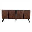 Furniture of America Nazaen Solid Wood Sculpted Server with Doors in Walnut