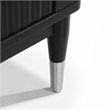 Furniture of America Miranda Sintered Stone Top and Wood Server in Black