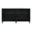 Furniture of America Miranda Sintered Stone Top and Wood Server in Black