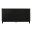 Furniture of America Miranda Sintered Stone Top and Wood Server in Black