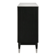 Furniture of America Miranda Sintered Stone Top and Wood Server in Black