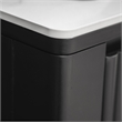 Furniture of America Miranda Sintered Stone Top and Wood Server in Black