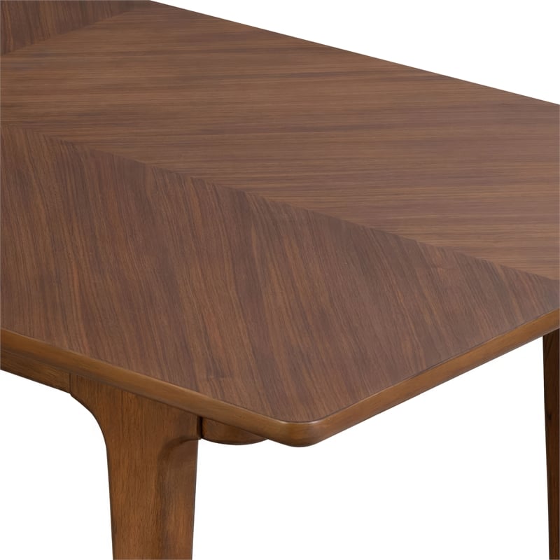 Furniture of America Forma Solid Wood 5-Piece Dining Table Set in Walnut